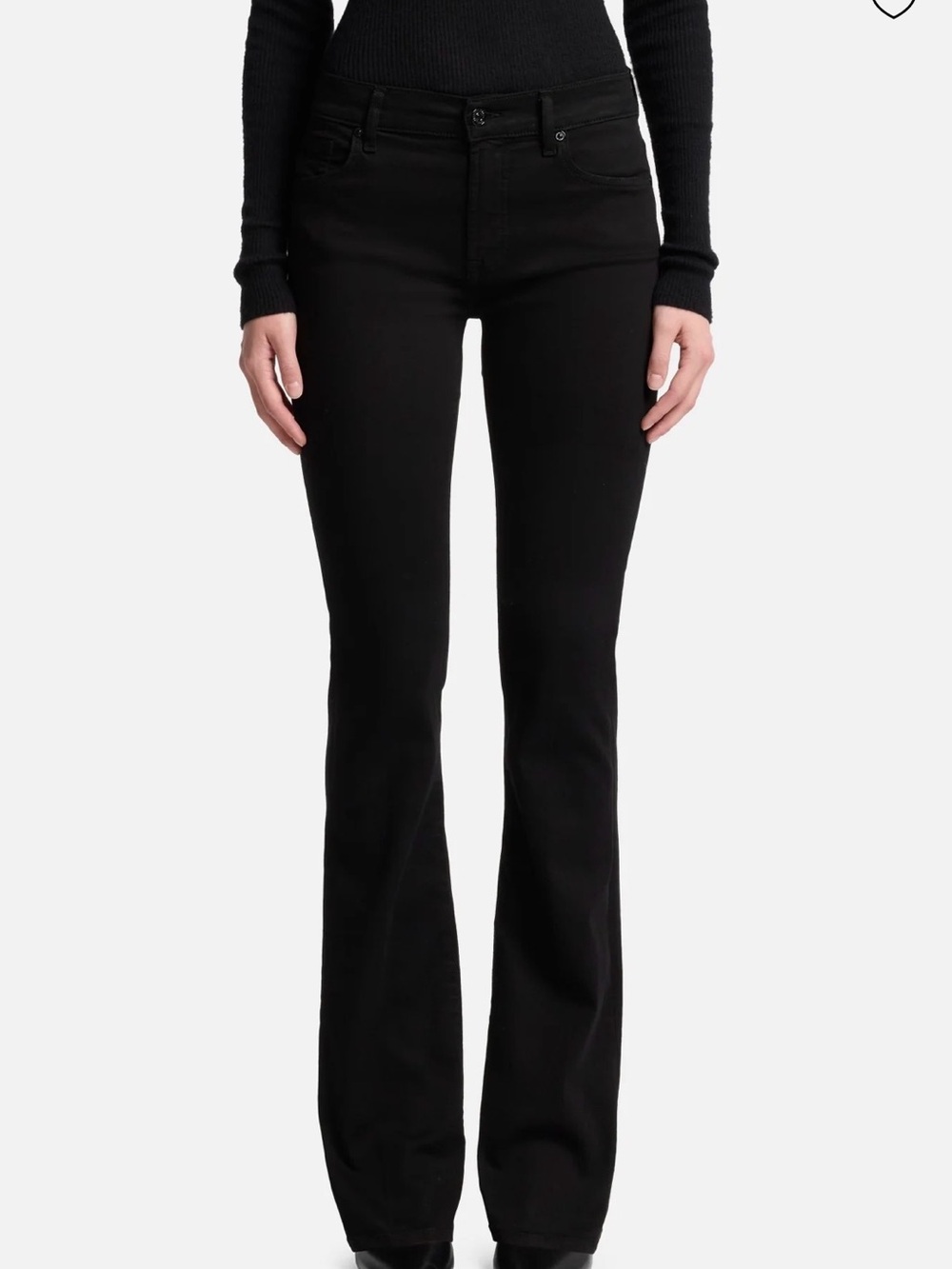 7 For All Mankind Black Bootcut Jeans